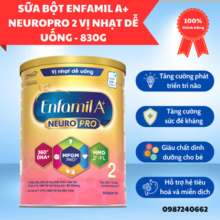 Sữa bột enfamil a+ neuropro 2 vị nhạt dễ uống với dưỡng chất dha & mfgm 830gr