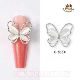 Charm Đá Viền Kim Loại Nail