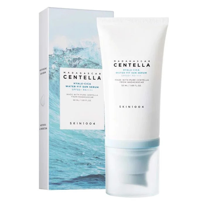 Kem Chống Nắng Skin1004 Madagascar Centella Air Fit Suncream Plus - Light - Hyalu-Cica Water-Fit Sun Serum SPF50/30+ 50m