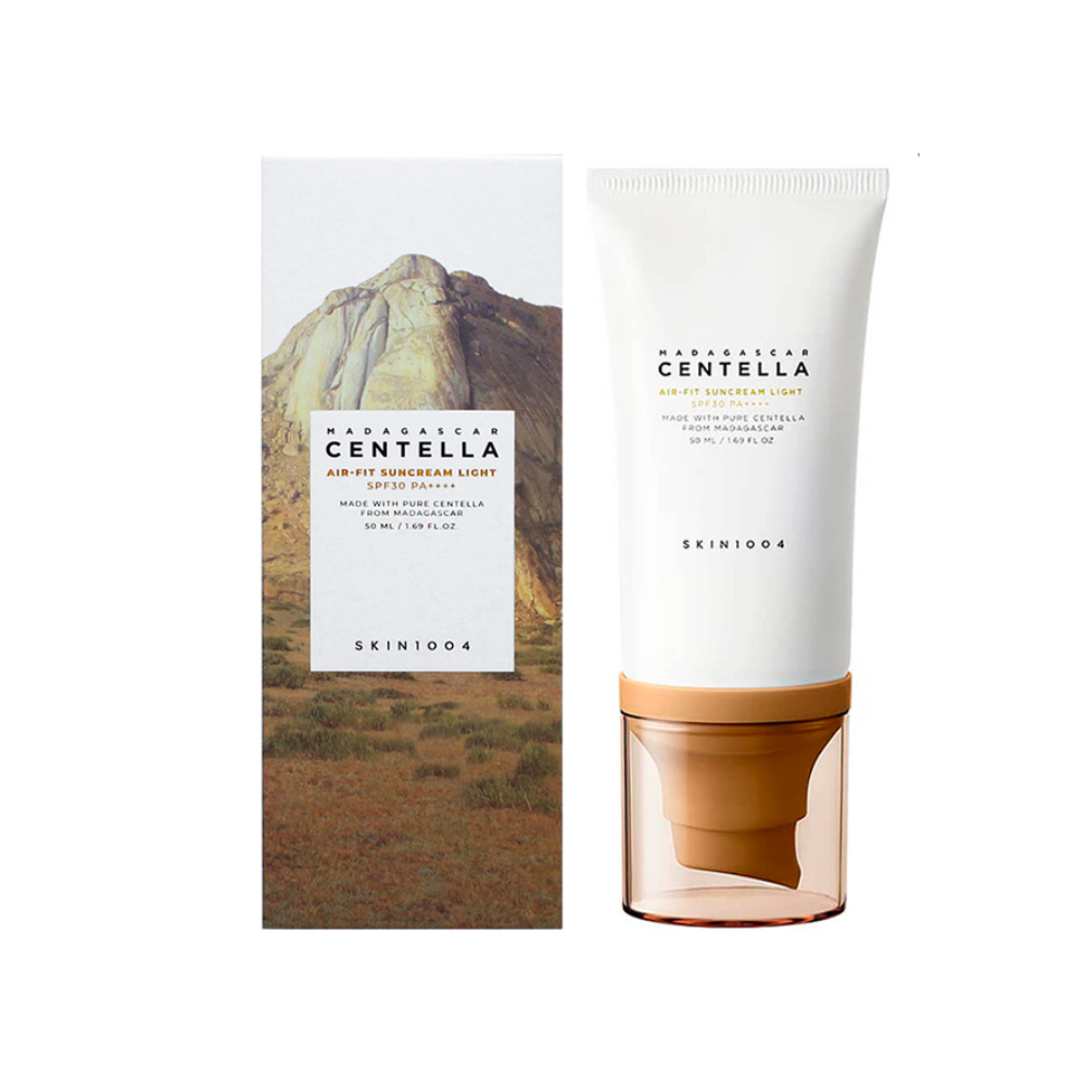 Kem Chống Nắng Skin1004 Madagascar Centella Air Fit Suncream Plus - Light - Hyalu-Cica Water-Fit Sun Serum SPF50/30+ 50m