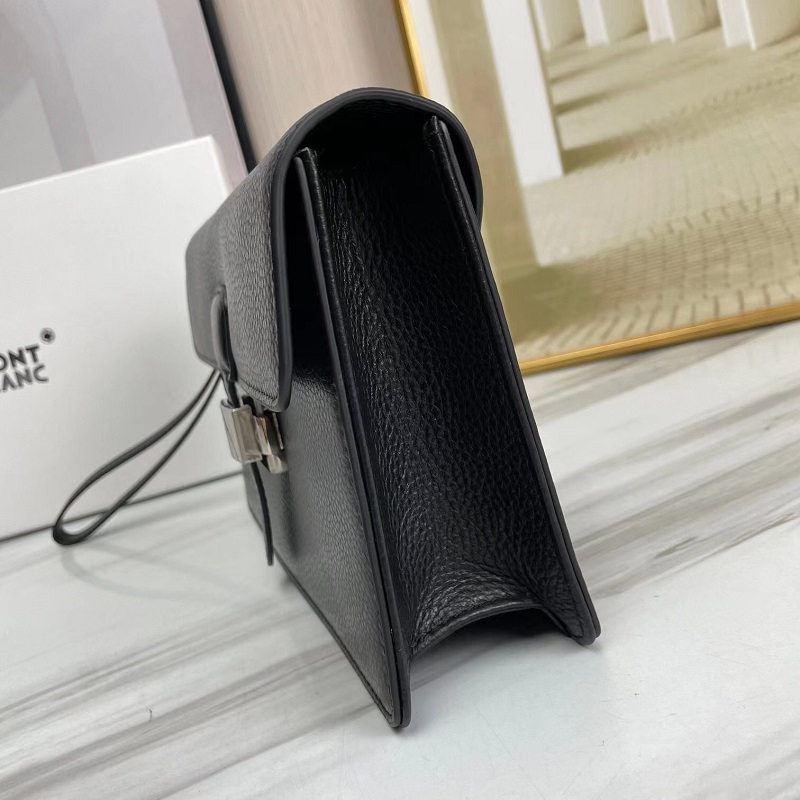 Túi cầm tay nam Mont.blanc da bò thật 100%, Clutch nam màu đen hàng hiệu, cặp công sở fullbox, bảo hành 2 năm.