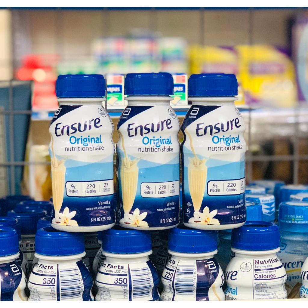 Sữa Ensure nước hương Vani Ensure Original Vanilla 237ml Thùng 30 chai