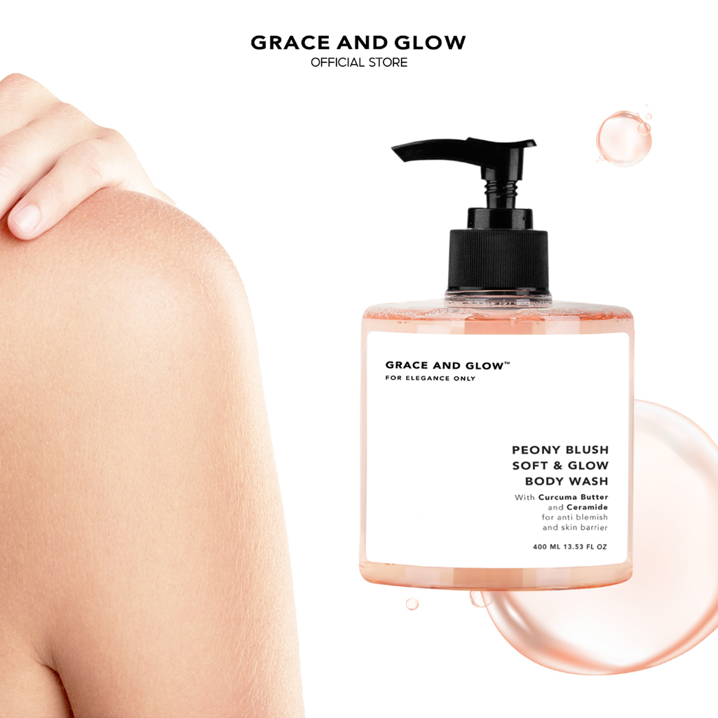 Sữa tắm phục hồi sáng da Grace And Glow Peony Blush Soft & Glow Solution Body Wash 400ML