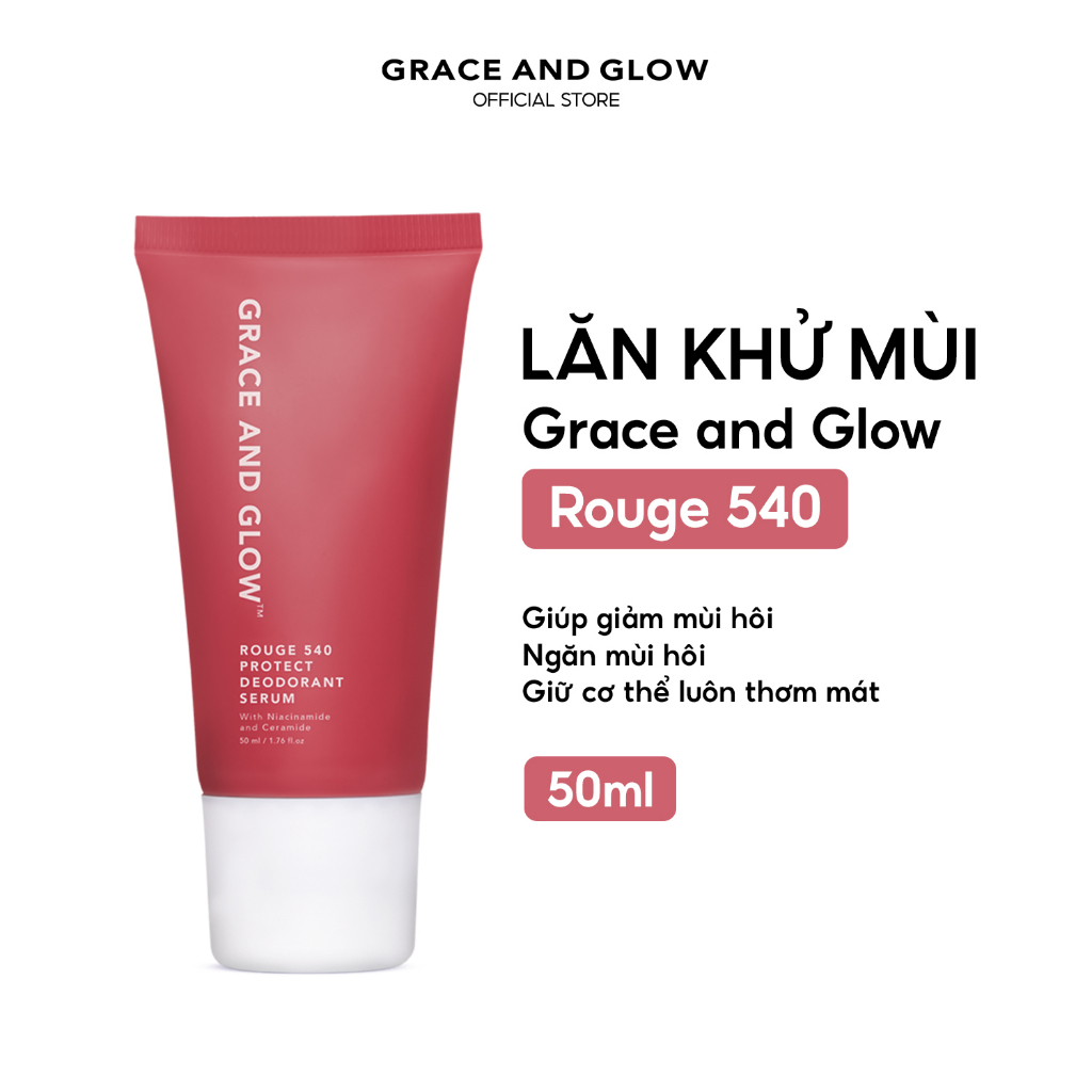 Lăn khử mùi Grace & Glow Rouge 540 Protect Deodorant Serum sáng da dịu da với Niacinamide và Ceramide