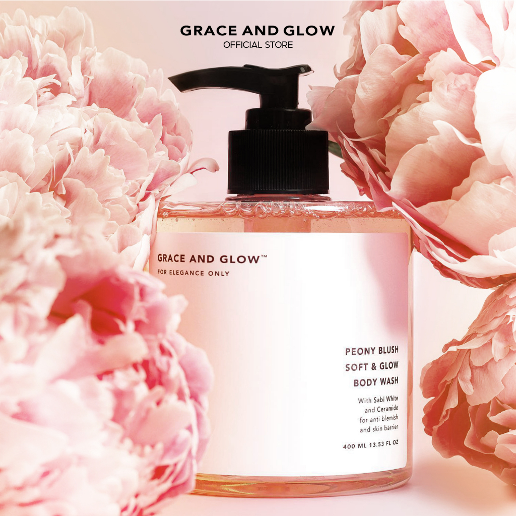 Sữa tắm phục hồi sáng da Grace And Glow Peony Blush Soft & Glow Solution Body Wash 400ML