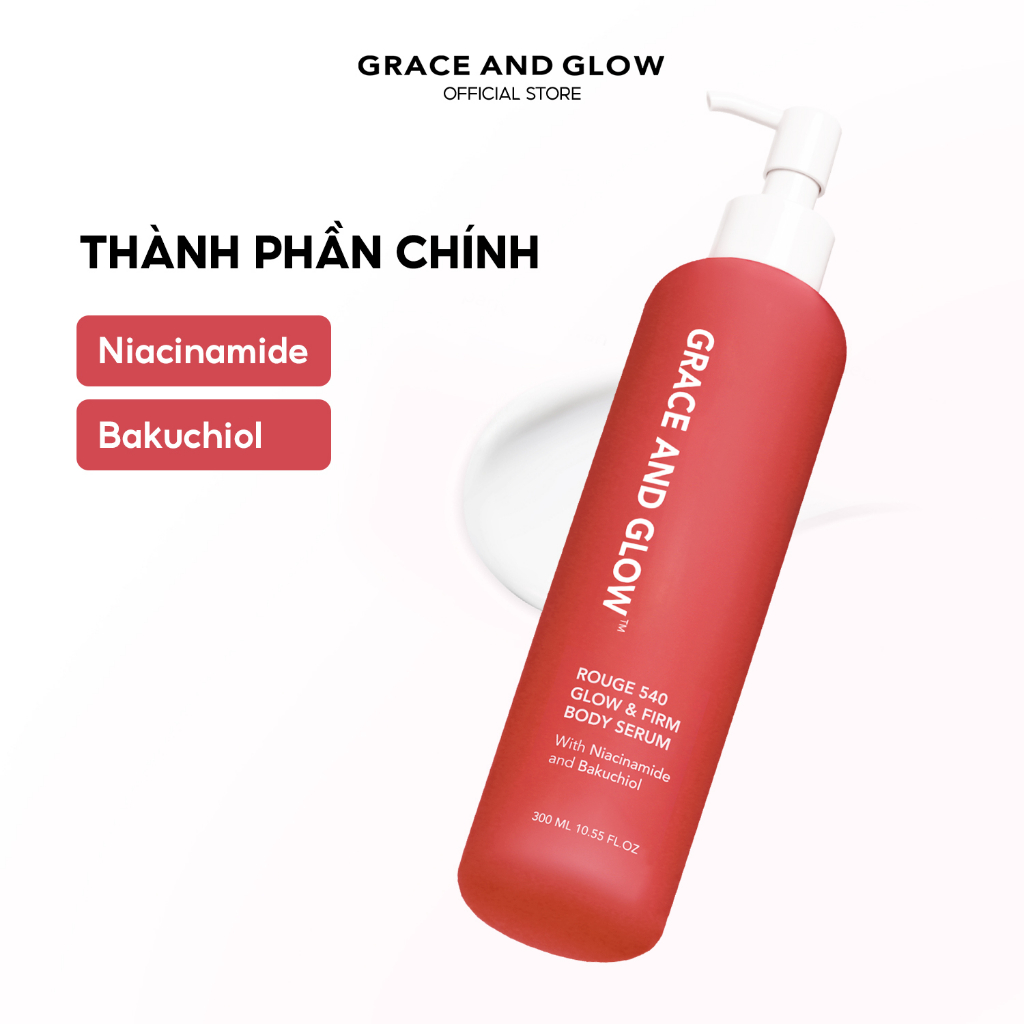 Sữa dưỡng thể trắng da căng bóng Grace & Glow Rouge 540 Body Serum 300ml