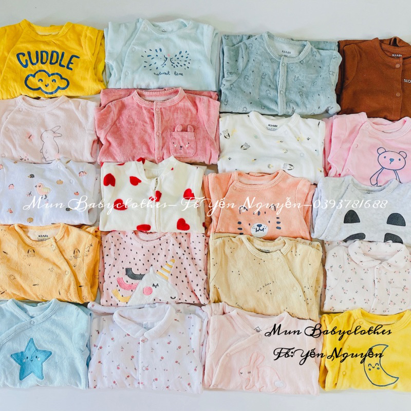 Sleepsuit cho bé/ Đồ bộ liền thân cho bé vải cotton organic hữu cơ