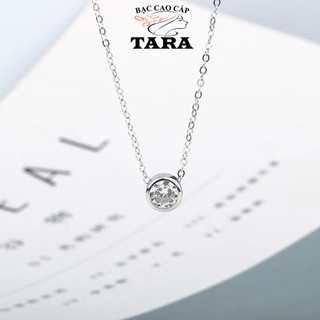Dây chuyền bạc nữ tara kết hợp mặt đá sáng lấp lánh bạc cao cấp s925 d011