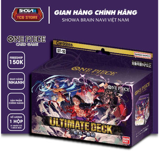 Bộ cờ chiến thuật One Piece Card Game, Bandai, Bộ cơ bản Deckbox ST-10 Three Captains, SL 1 bộ 51 quân kèm phụ kiện