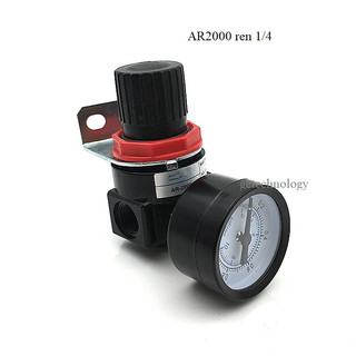 Van điều áp, bộ điều áp AR2000 (ren 13mm) có đủ đồng hồ và gá, van điều chỉnh áp suất