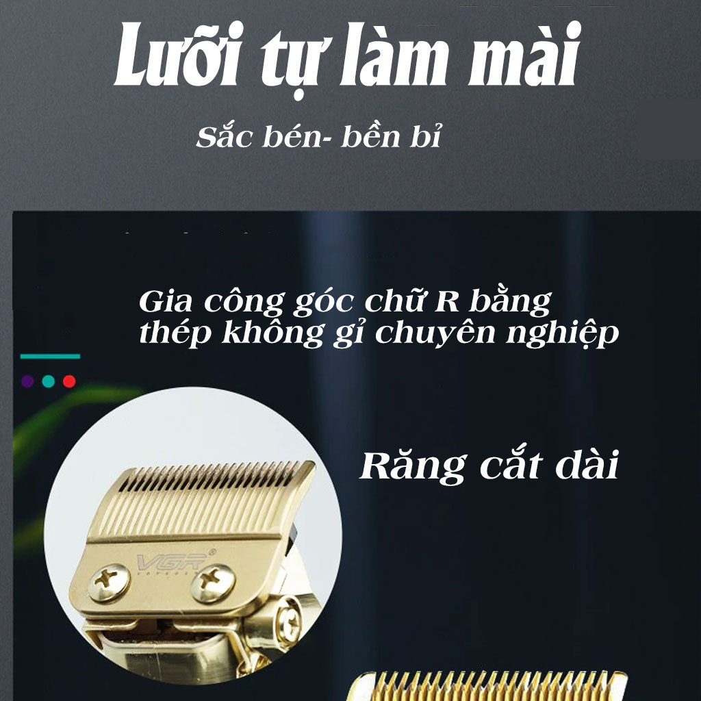 Tông đơ cắt tóc VGR 278- Tăng đơ cắt tóc, Tông đơ cắt tóc gia đình và cho bé pin sạc tiện lợi và an toàn - BH 5 NĂM
