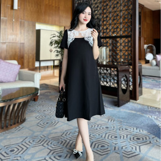 MEDYLA - Váy bầu mùa hè thiết kế chéo lót lụa đầm bầu thiết kế cho bầu mặc đi làm dự tiệc - VTN1371
