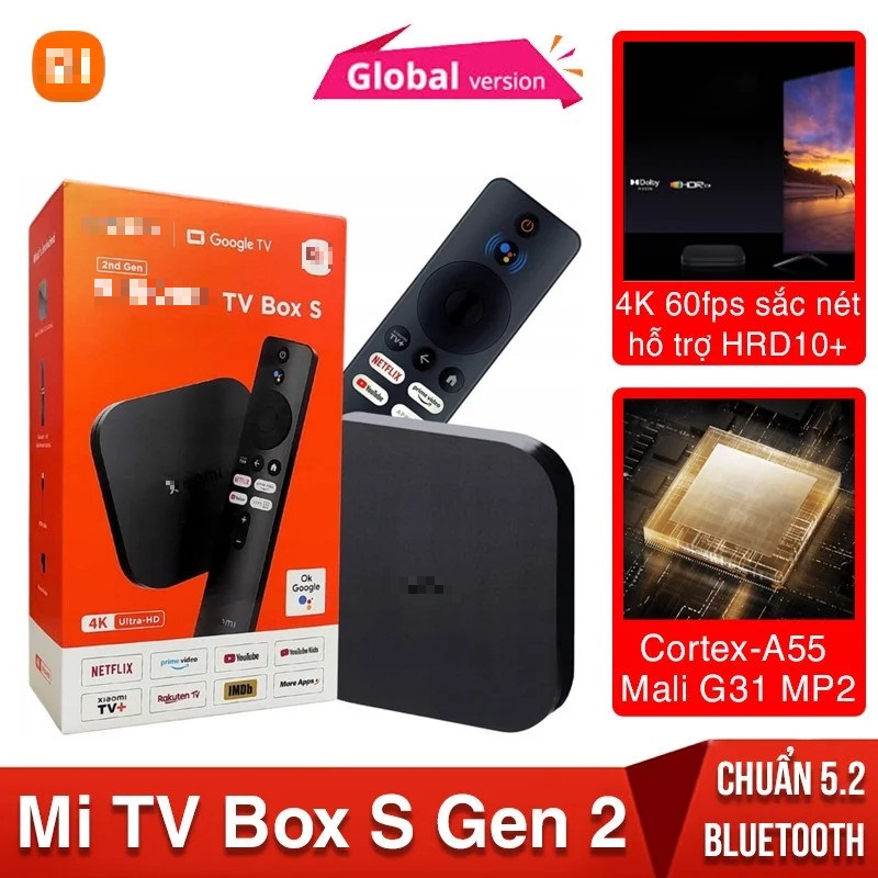 TV Box S 2nd Gen-Android Tivi Box XM Mibox S 4K Android 8.1 - google TV