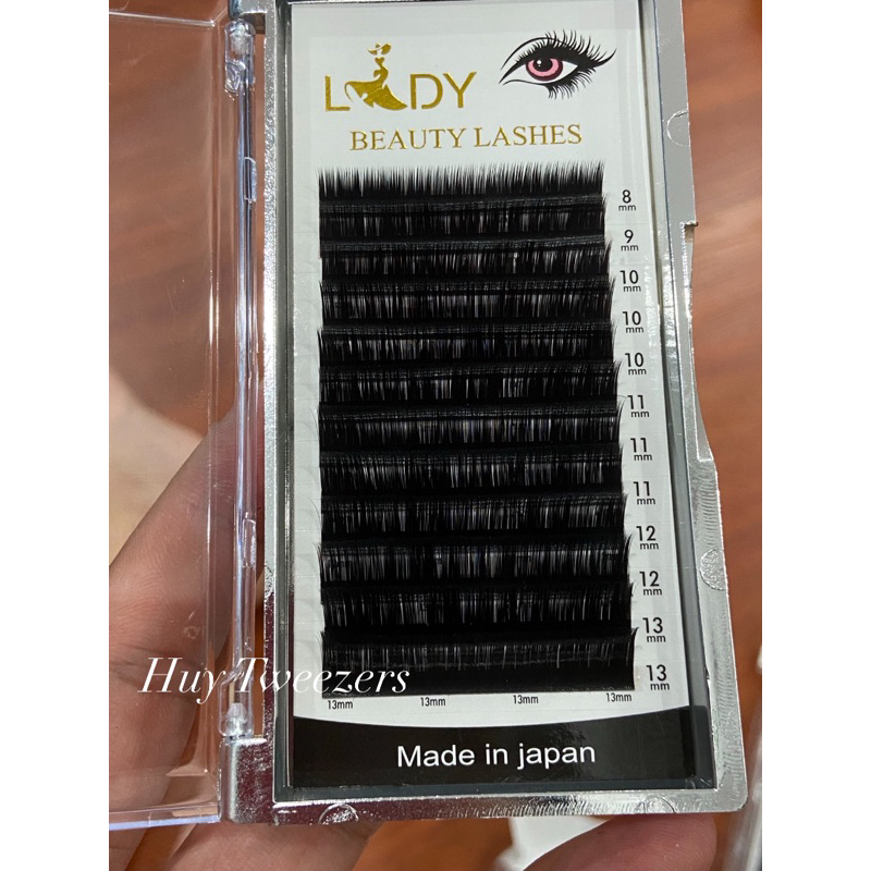 Mi Lông Thỏ Đen Mềm Siêu Tự Nhiên Cong J Mix size 8-13mm