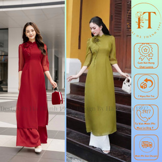 Áo Dài Cách Tân Mẫu Thiết Kế Thêu Kết Hoa Trẻ Trung Hiện Đại Thiết Kế By Lamia Siêu Hot Cho Nàng Chụp Ảnh, Đi Sự Kiện...