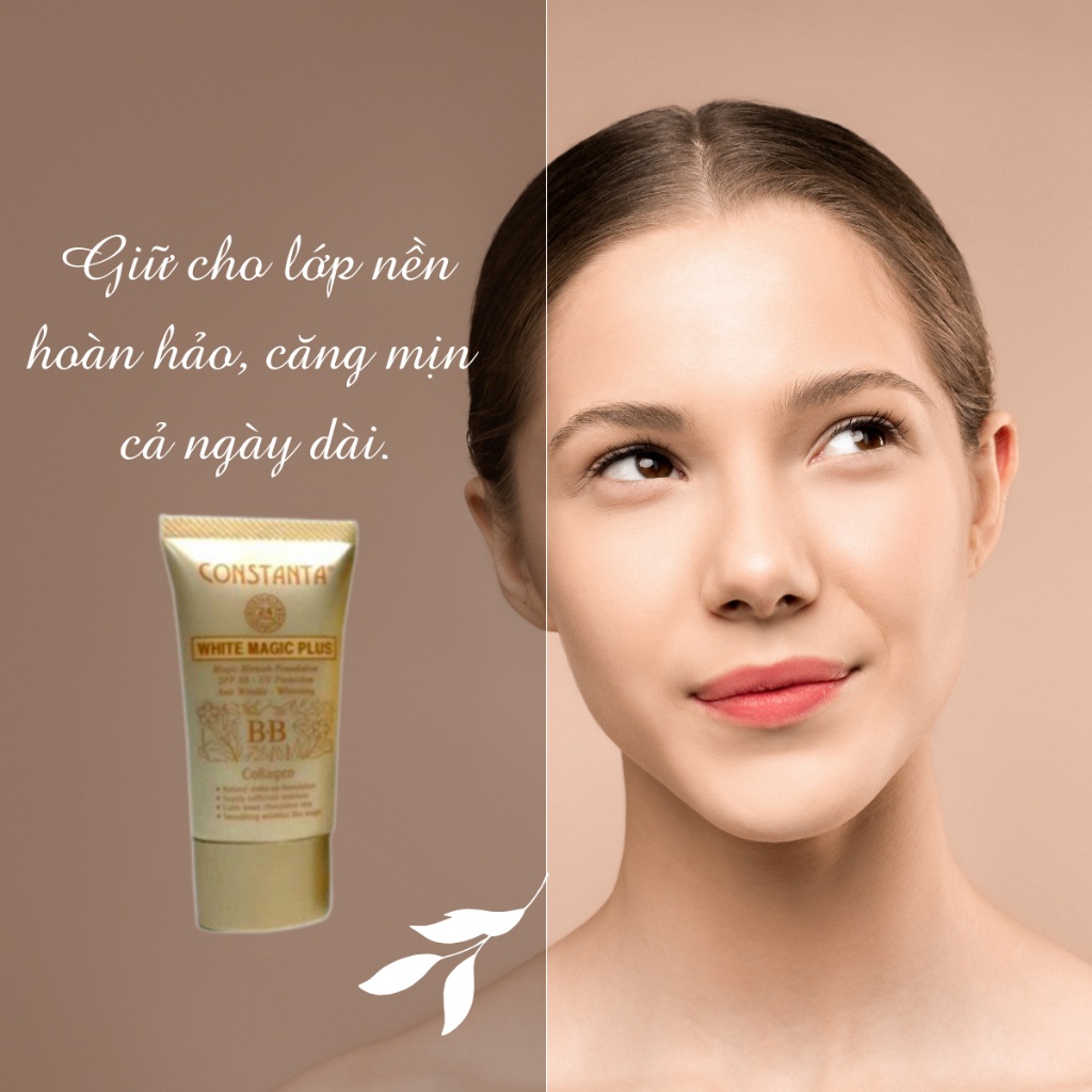 Kem nền chống nắng BB Constanta White Magic Plus che phủ kuyết điểm tốt kiềm dầu, dưỡng ẩm và ngừa lão hóa 20g