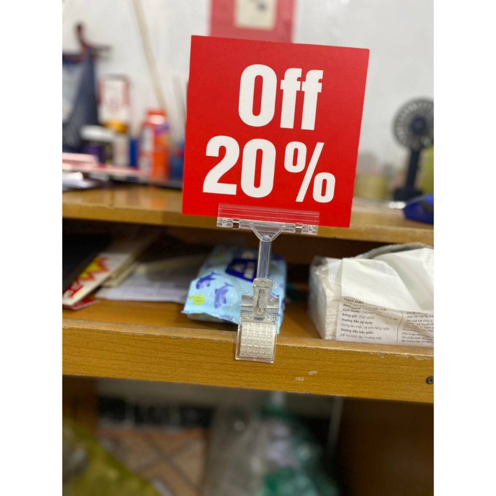 Bảng sale, sale off 10-90%, bảng giảm giá in 1 mặt bồi tấm fomex 3mm kích thước 15 x 15cm - Chưa bao gồm kẹp