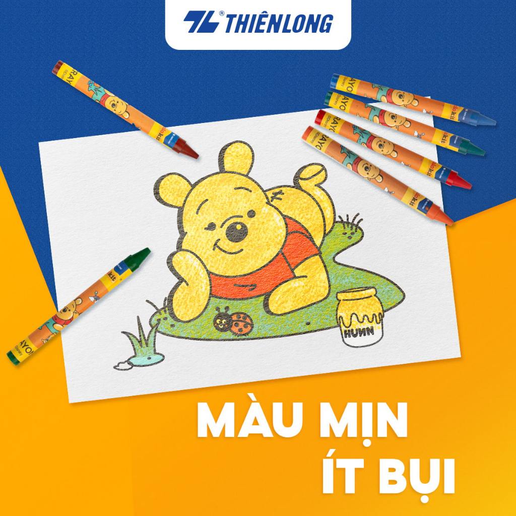 Bút sáp 18 màu Disney Pooh Thiên Long Colokit CR-C013/PO