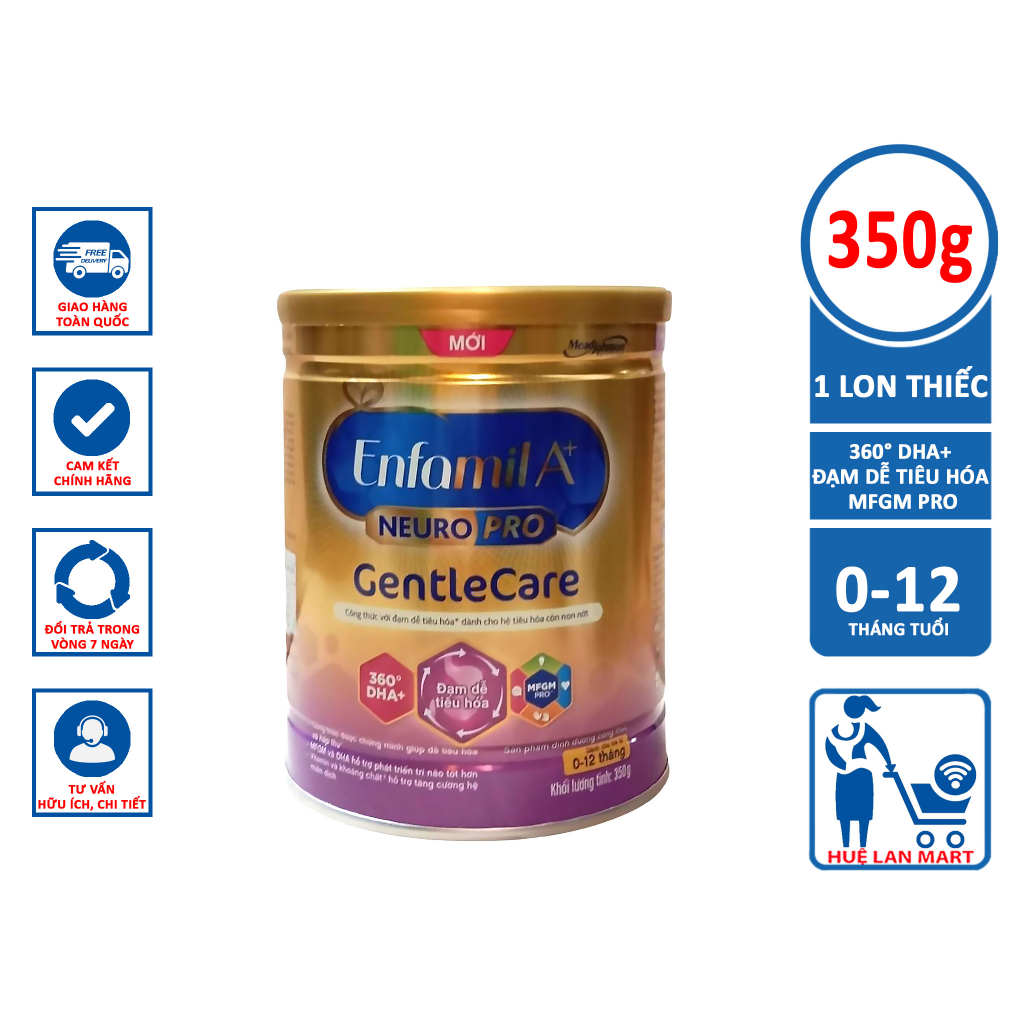 [CHÍNH HÃNG] Sữa Bột Mead Johnson Enfamil A+ Neuro Pro Gentle Care 0-12 Tháng - Hộp 350g