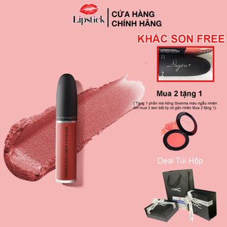Son MAC chính hãng powder kiss liquid lipcolour , son kem lì lâu trôi Lipstick 5ml