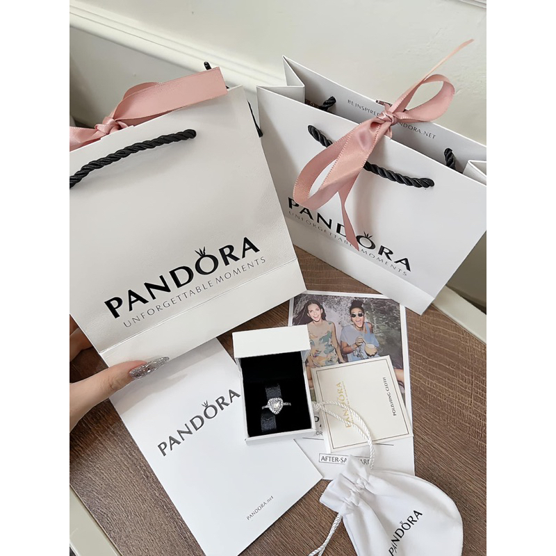 NHẪN PAN.DO.RA HÌNH TRÁI TIM FULL BOX