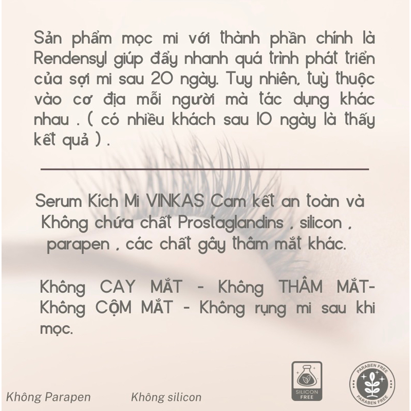 Serum Mọc Dài Và Dày Mi Mày VINKAS