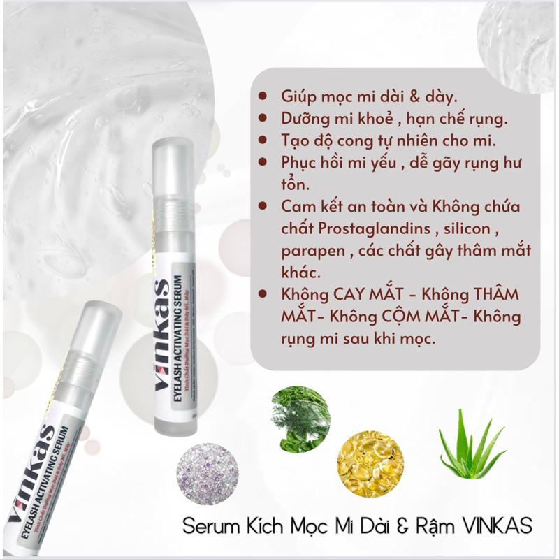 Serum Mọc Dài Và Dày Mi Mày VINKAS