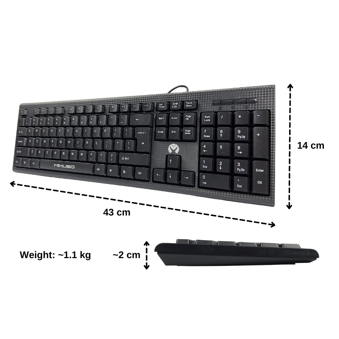 Phím văn phòng full size 104 MIKUSO KB-049U