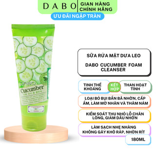 Dabo chính hãng sữa rửa mặt dưa leo - dabo cucumber foam cleanser 180ml