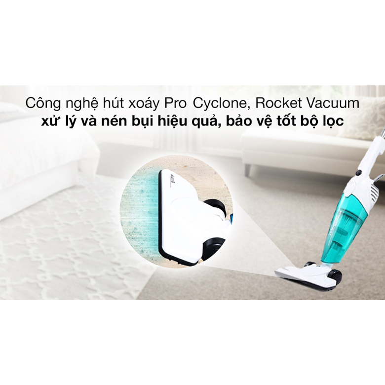 Máy hút bụi cầm tay siêu lốc xoáy DEERMA DX118C - bản nâng cấp Công suất 600W
