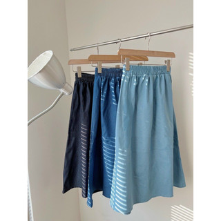 Chân váy denim lưng chun