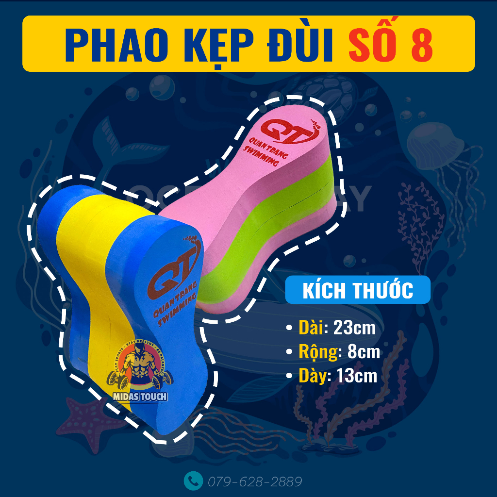 Phao Bơi số 8 Phao Kẹp Đùi dùng tập luyện bơi chuyên nghiệp