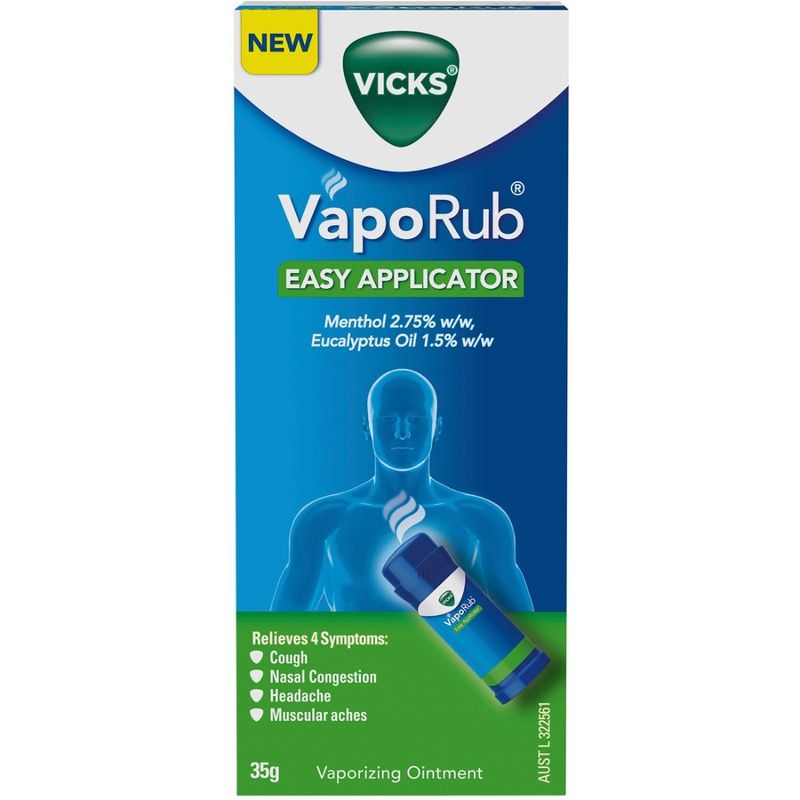 Thanh lăng Vicks Vapo Rub Easy Applicator, 35 Gr