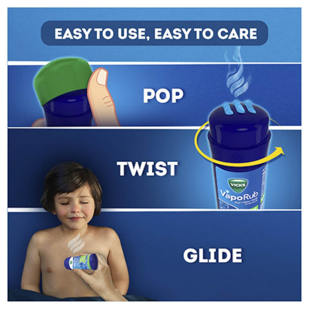 Thanh lăng Vicks Vapo Rub Easy Applicator, 35 Gr