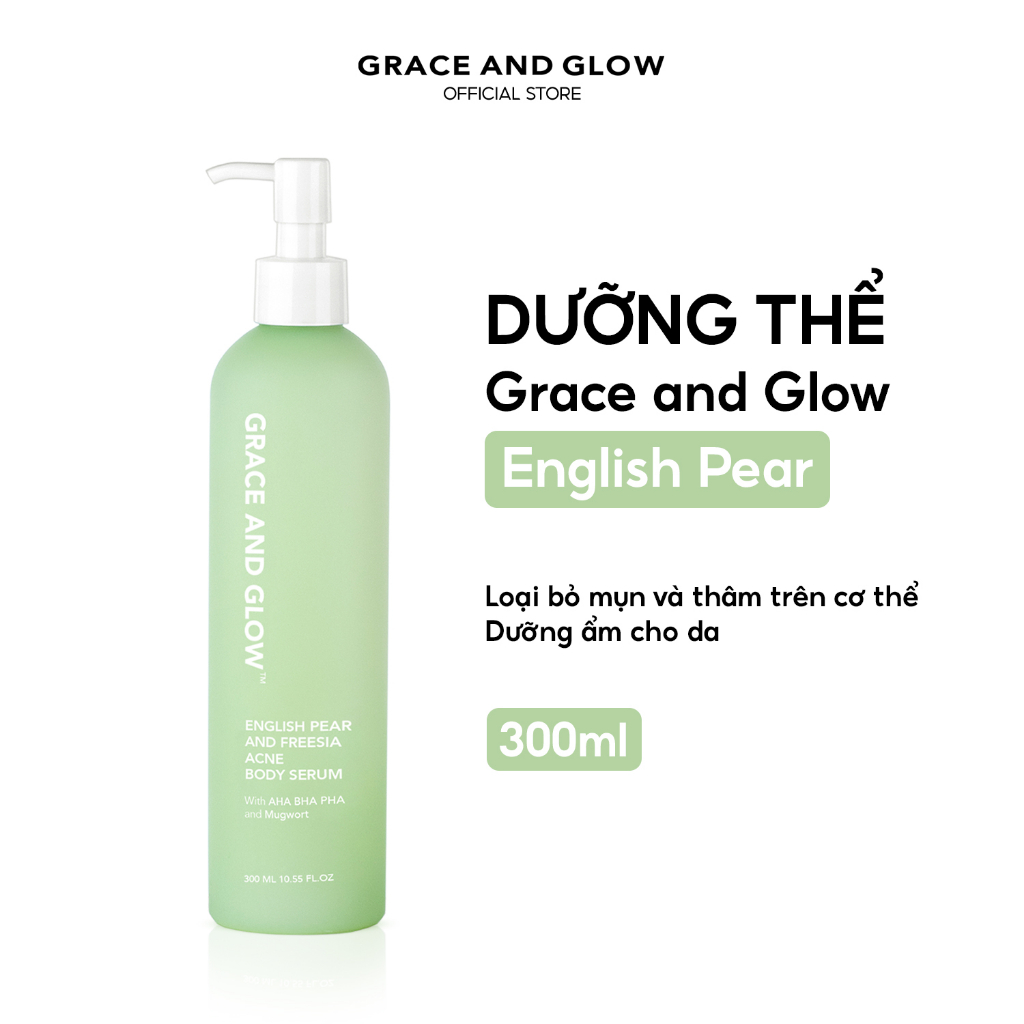 Sữa dưỡng thể giảm mụn lưng Grace and Glow English Pear and Freesia Acne Body Serum