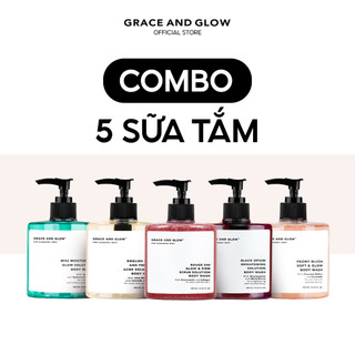 5 IN 1 COMBO Sữa tắm trắng da dưỡng ẩm tẩy da chết GRACE AND GLOW Body Wash 400ml
