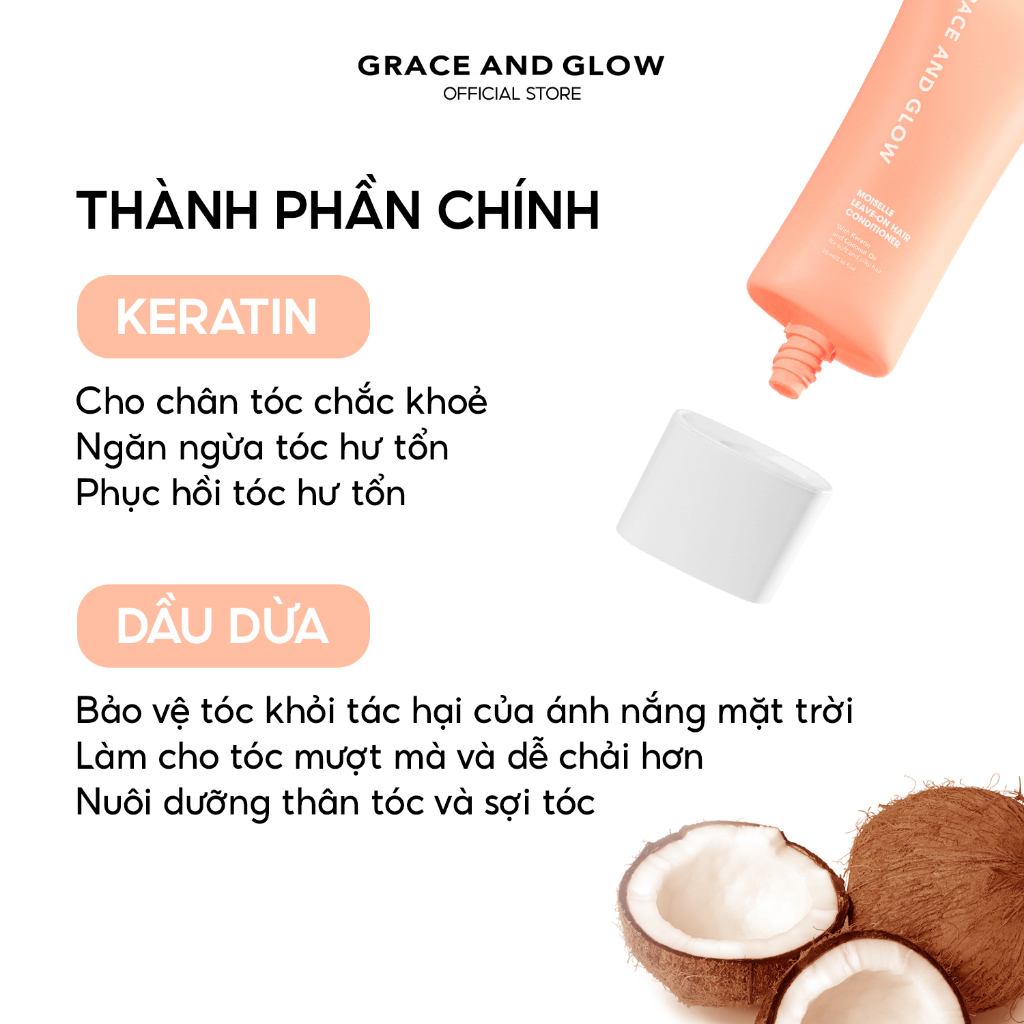 2 in 1 Combo Dầu gội kiềm dầu và Dầu xả khô Grace and Glow 400ml + 70ml