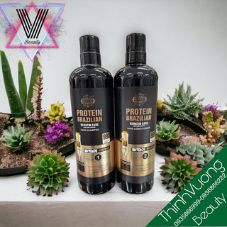 Combo gội xả Heniways Protein Brazilian 900ml/ chai