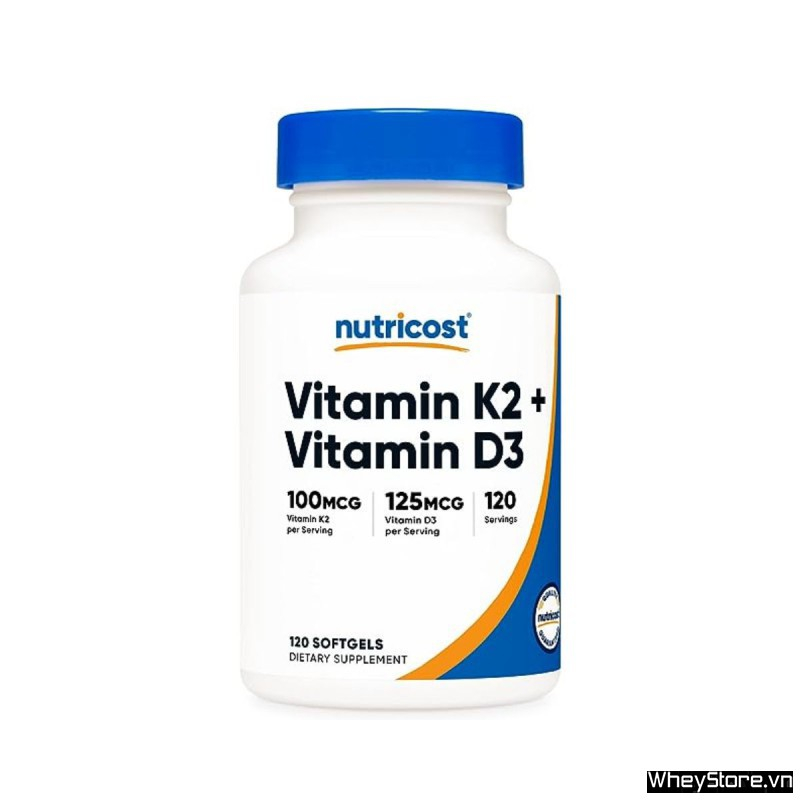 Viên Uống Nutricost Vitamin K2 + Vitamin D3 120 Viên Chính Hãng