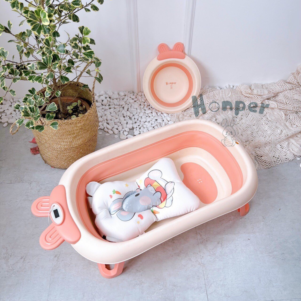Thau tắm gấp gọn tặng kèm phao bơi Honper 2023