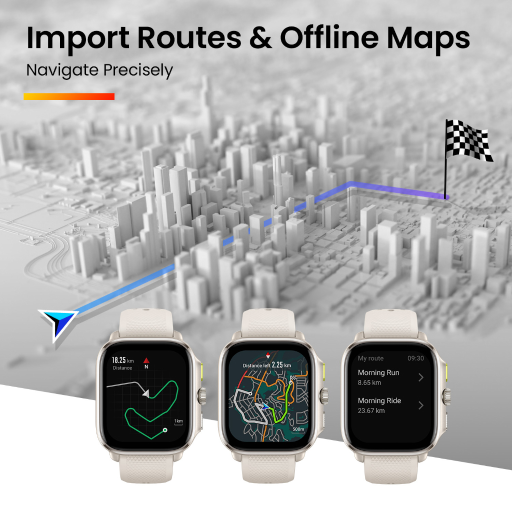 Đồng hồ thông minh Amazfit Cheetah Square - GPS băng tần kép - Bản đồ ngoại tuyến