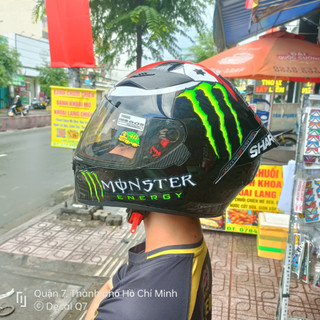 Tem dán mũ bảo hiểm fullface - monster - 22