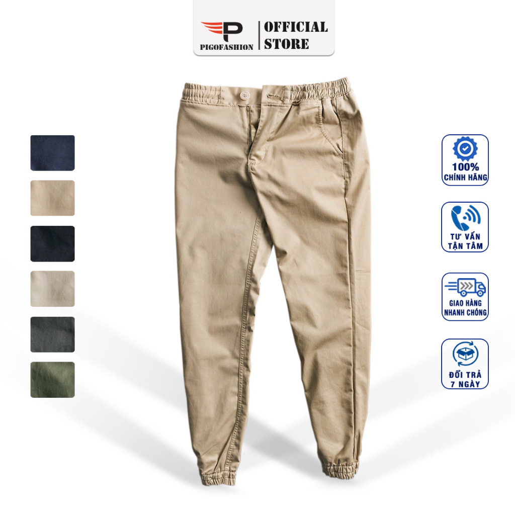 QUẦN JOGGER KAKI NAM CO GIÃN DÁNG TRẺ TRUNG PHONG CÁCH CHÍNH HÃNG SPMJGK01 PIGOFASHION