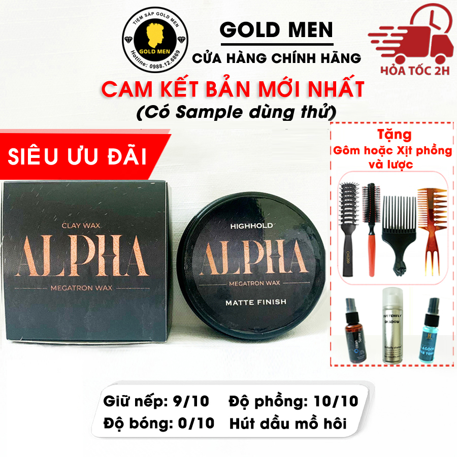 Sáp vuốt tóc Alpha Clay Wax + Tặng quà