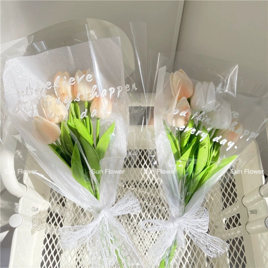 Bó Hoa Tulip 5 Bông Decor, Chụp Hình, Làm Quà Tặng Sinh Nhật, Quà Tặng Các Dịp Lễ