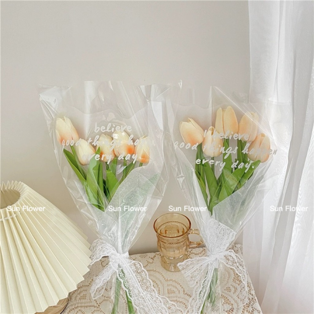 Bó Hoa Tulip 5 Bông Decor, Chụp Hình, Làm Quà Tặng Sinh Nhật, Quà Tặng Các Dịp Lễ