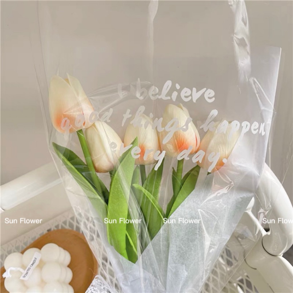 Bó Hoa Tulip 5 Bông Decor, Chụp Hình, Làm Quà Tặng Sinh Nhật, Quà Tặng Các Dịp Lễ