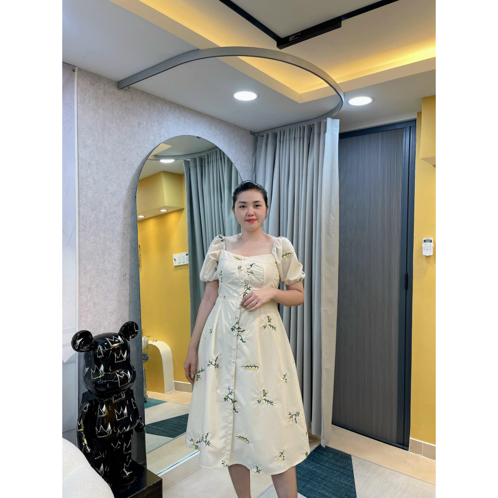 ĐẦM BIGSIZE MAXI THÊU HOA ĐÀO