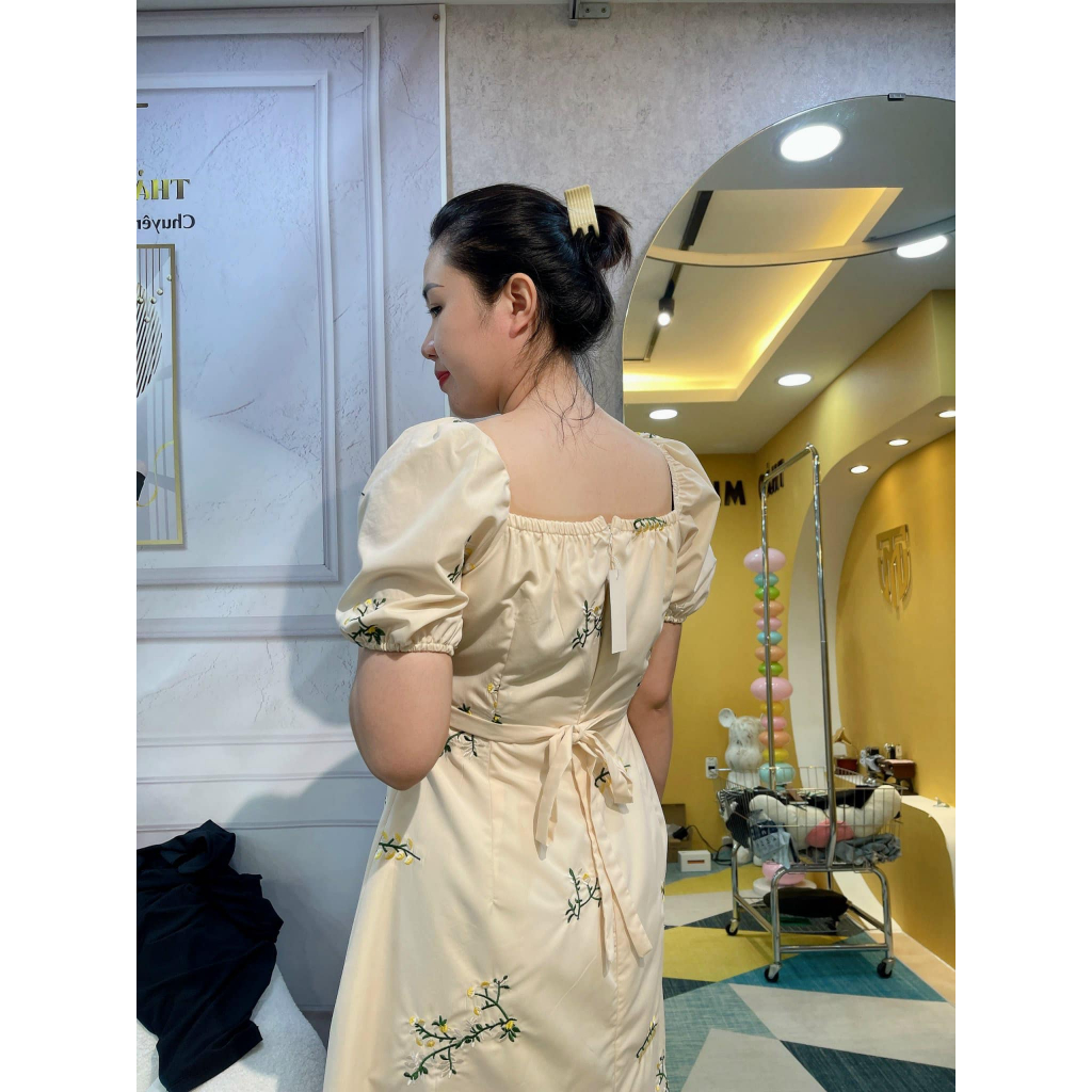 ĐẦM BIGSIZE MAXI THÊU HOA ĐÀO