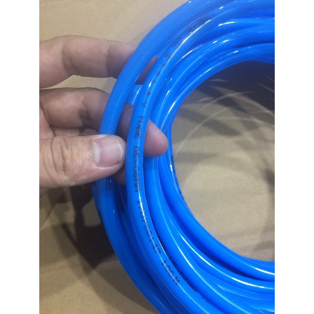 Dây hơi PU 5x8mm - dài 10m - sẵn đầu nối nhanh